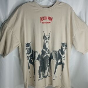 *Death Row Records Doberman Pinschers Tan Men's Shirt Size L